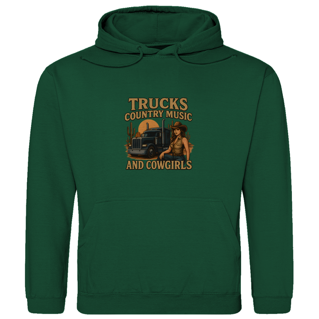 Trucks, Country Music & Cowgirls Hoodie 5