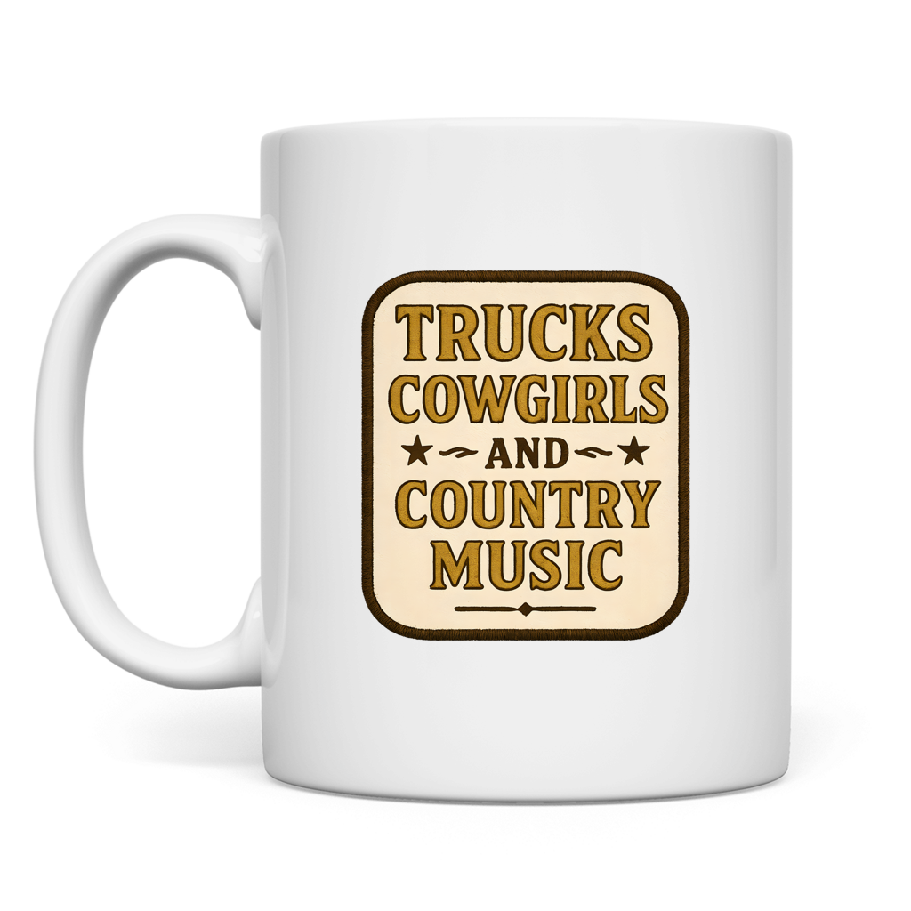 Trucks, Cowgirls & Country Music Tasse