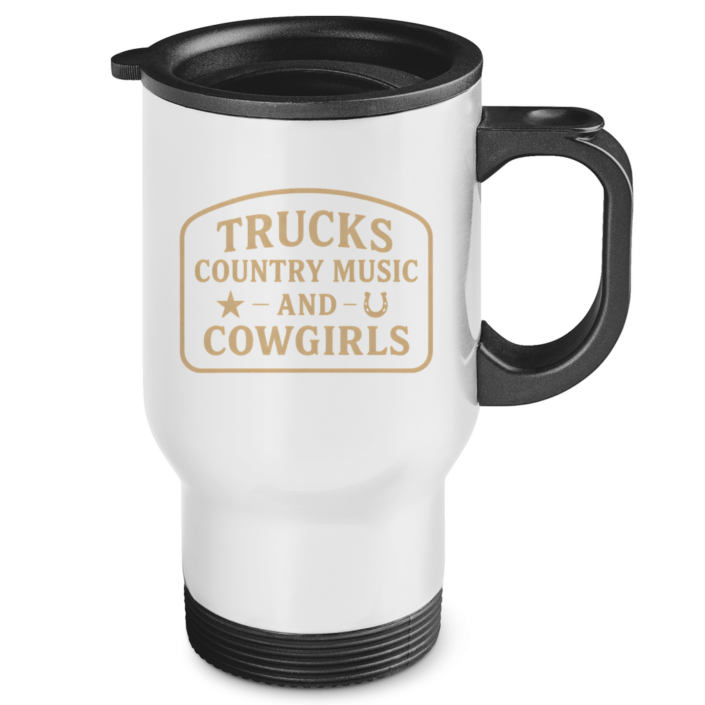 Trucks, Country Music & Cowgirls Thermobecher 4