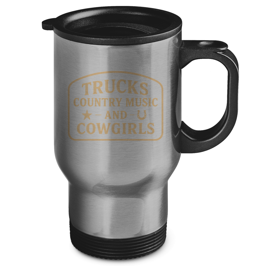 Trucks, Country Music & Cowgirls Thermobecher 4