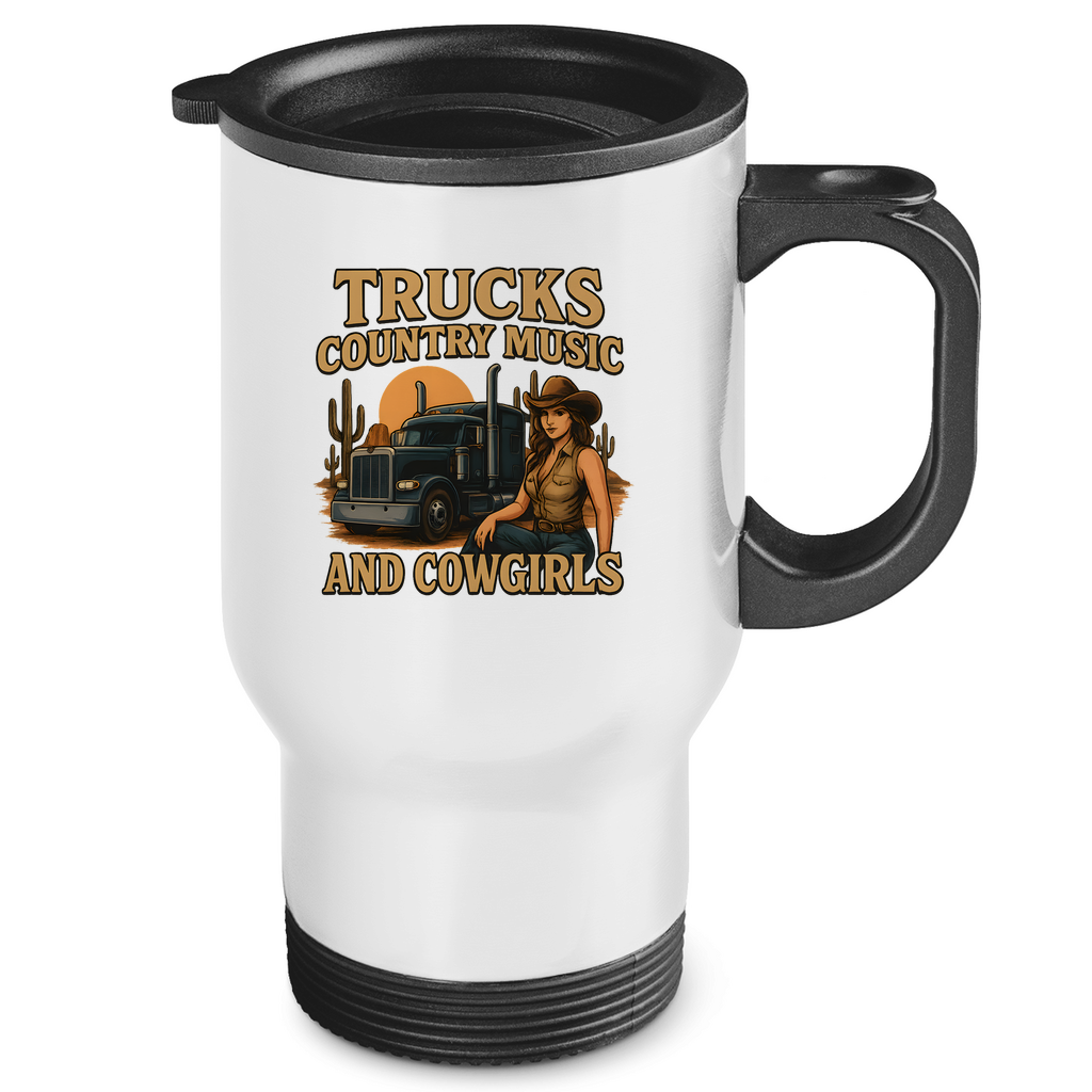 Trucks, Country Music & Cowgirls Thermobecher 3