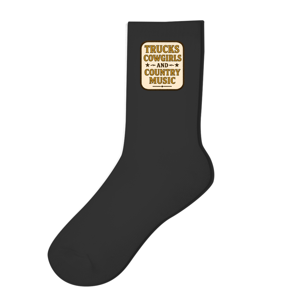Trucks, Cowgirls & Country Music Socken