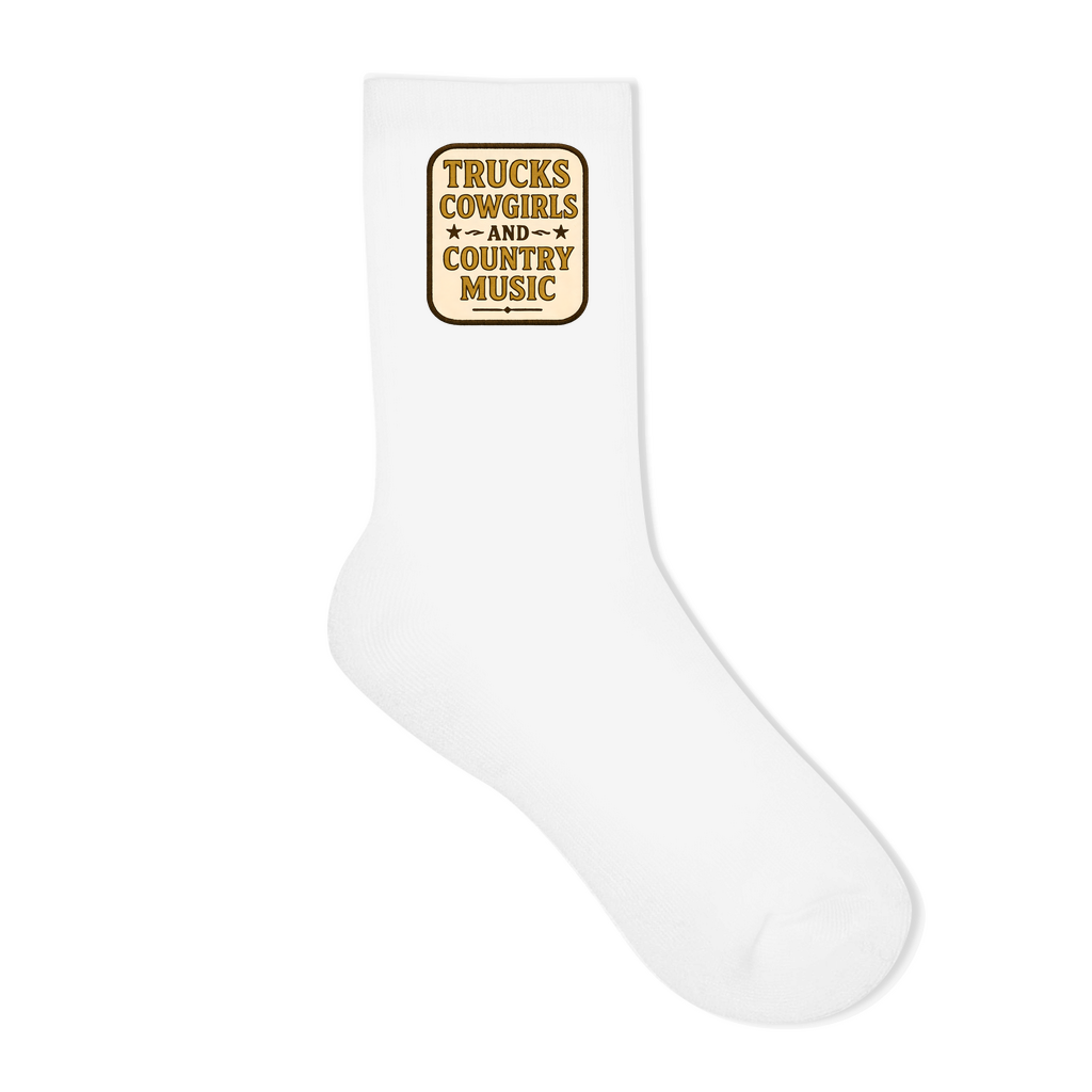 Trucks, Cowgirls & Country Music Socken