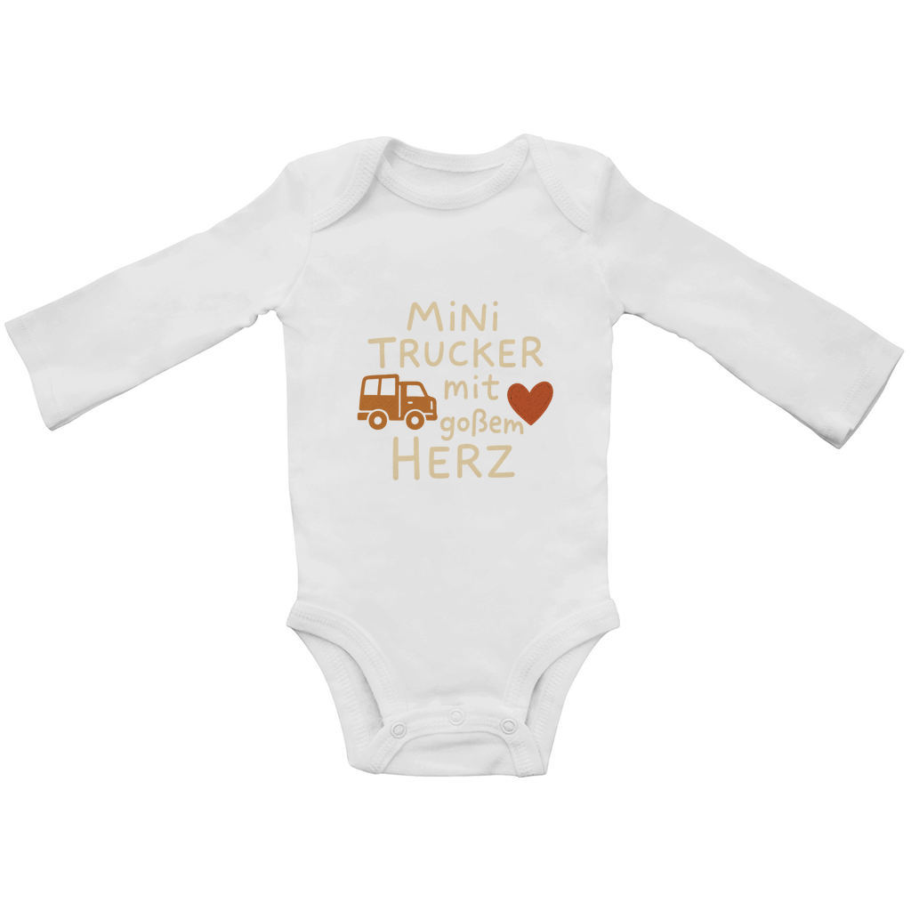 Mini Trucker Baby Bodysuite Langarm