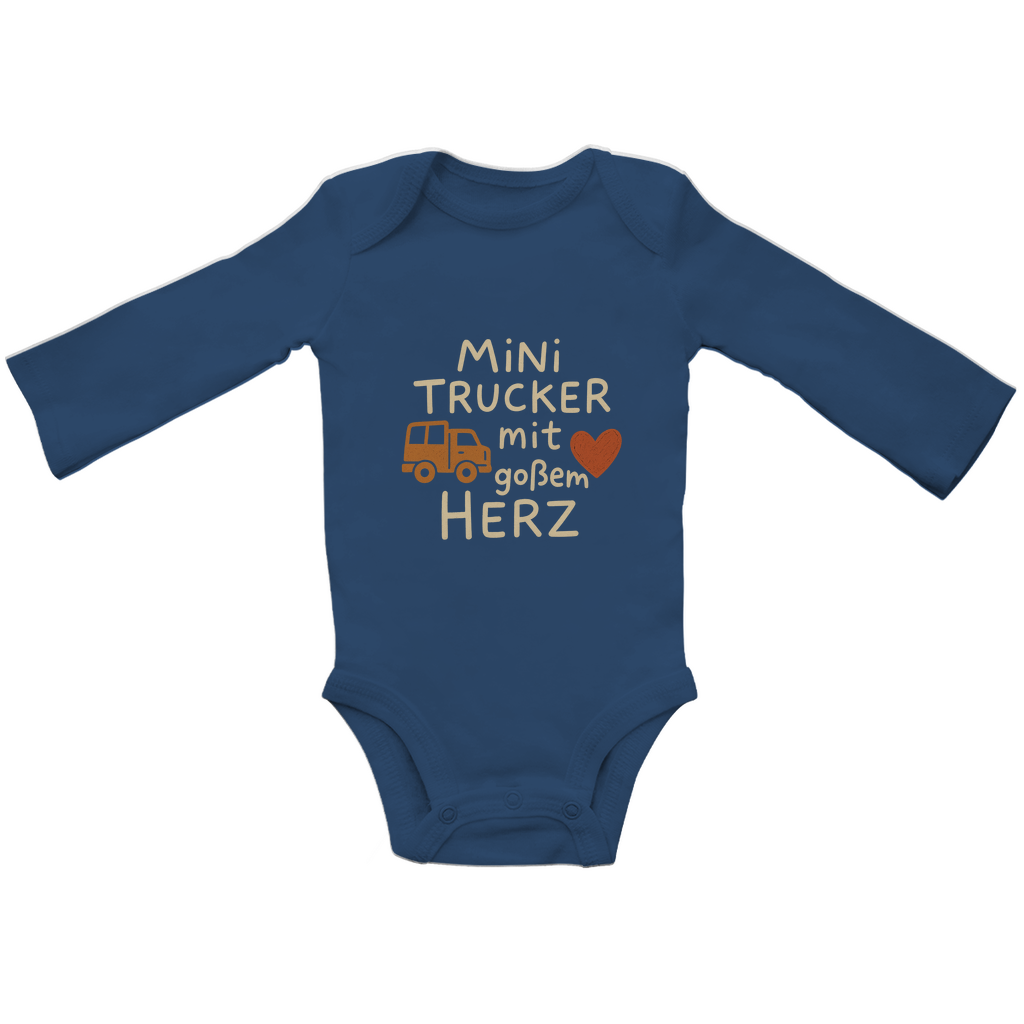 Mini Trucker Baby Bodysuite Langarm