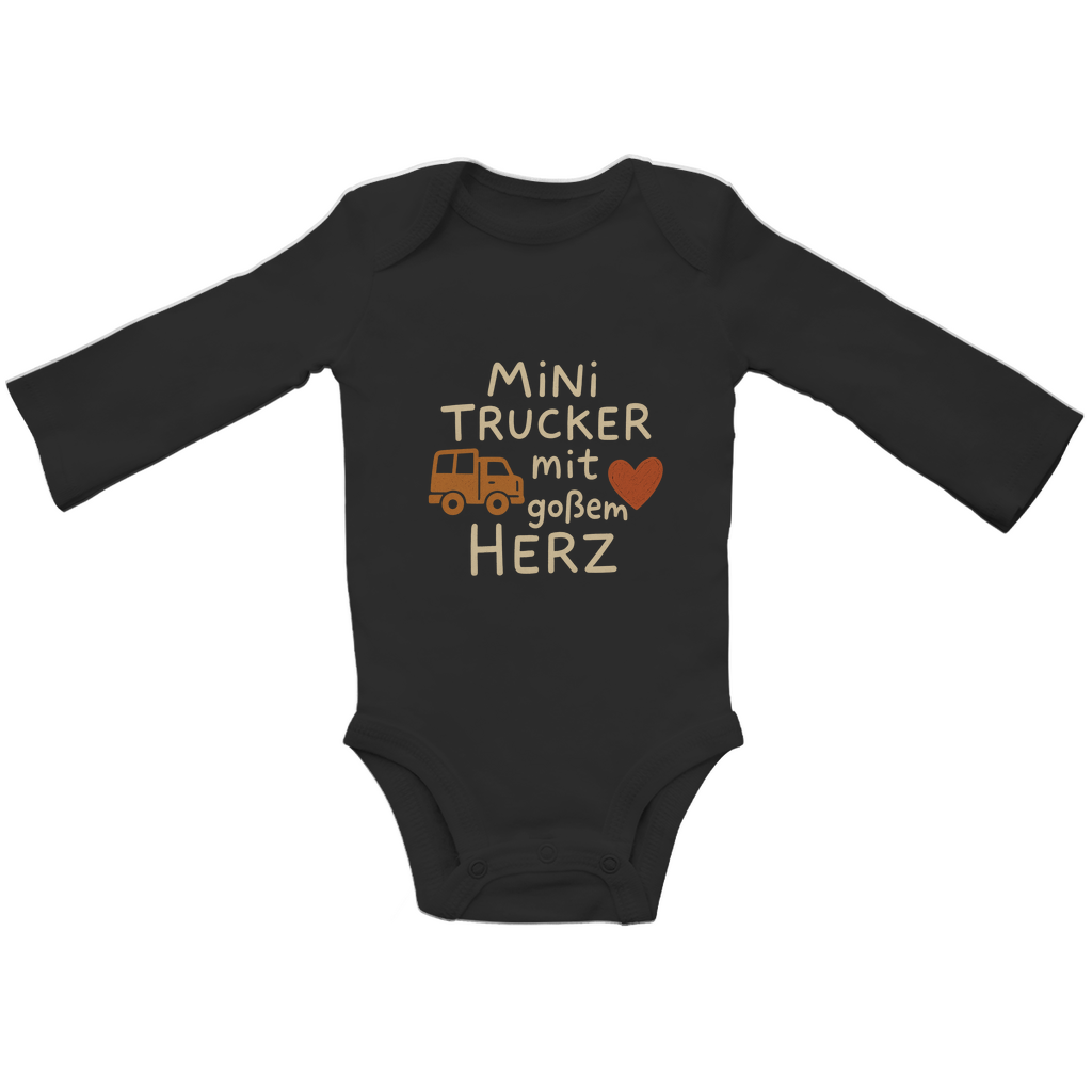 Mini Trucker Baby Bodysuite Langarm